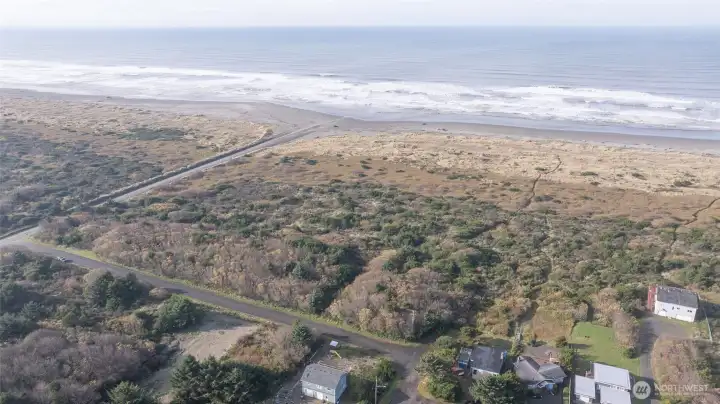 AERIAL VIEW OF LOTS 4 THROUGH 16 FROM DRIFTWOOD TO THE PACIFIC OCEAN!