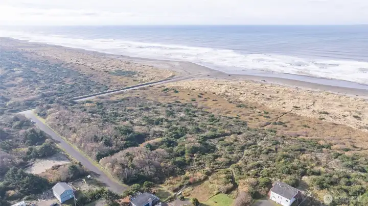 AERIAL VIEW FROM CORNER OF DRIFTWOOD SHOWING LOTS 4 THROUGH 16 TOWARD BEACH ACCESS ROAD!