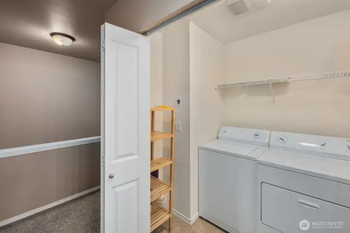Convenient laundry on same floor as bedrooms