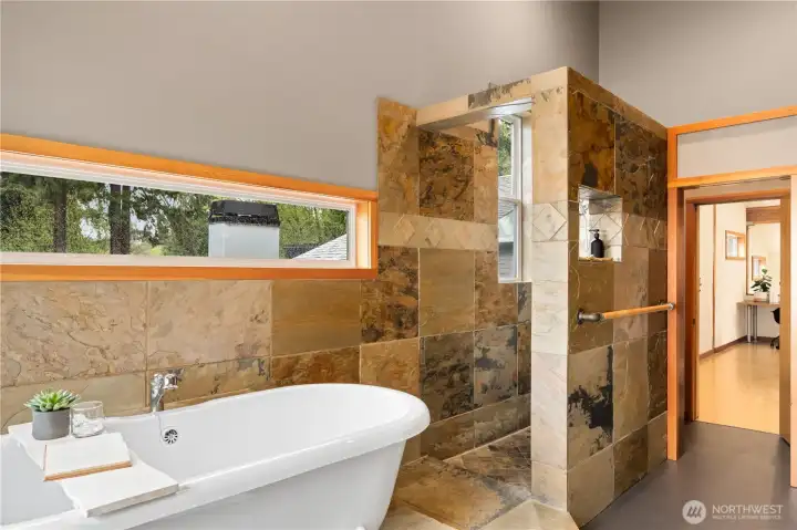 Primary suite with lake views