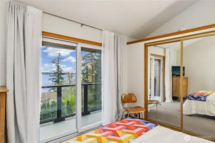 ADU Bedroom with lake views