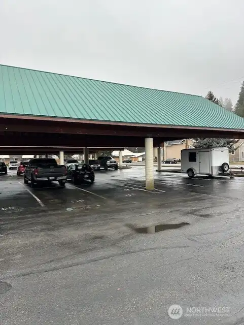 Covered parking close to front door