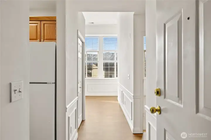 Entryway, left to the kitchen straight ahead to living room.