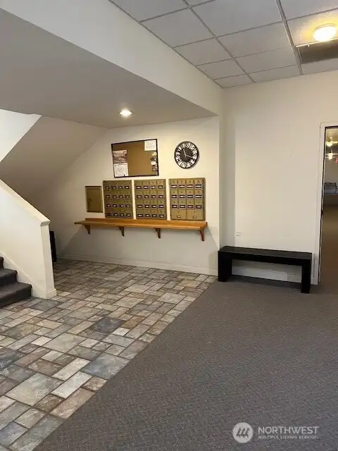 Secure mailbox area main floor.