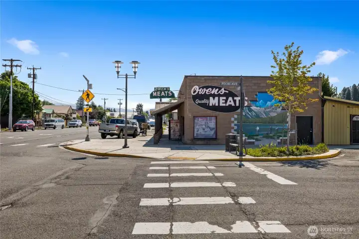 Butcher shop, Famous Bakery accros the street, coffee shops, farm stores, so much to explore.