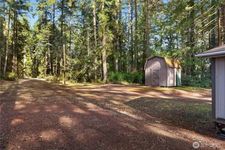 Extra large lot size - .8 acres. So much potential for growth - add a shop or another garage.