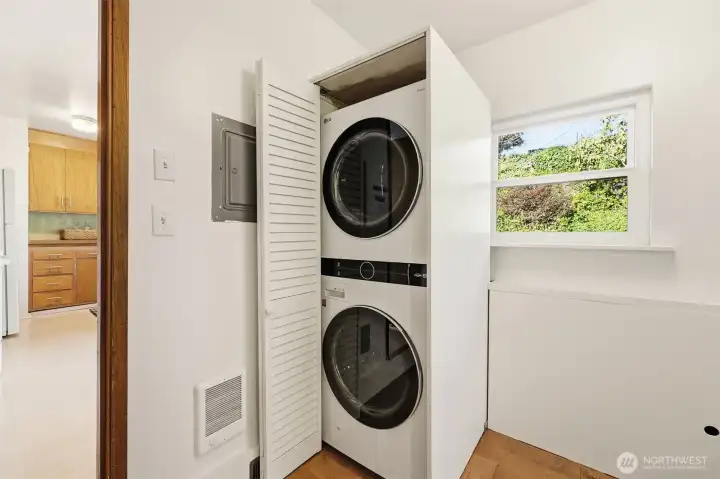 Stackable LG W/D installed in 2022.