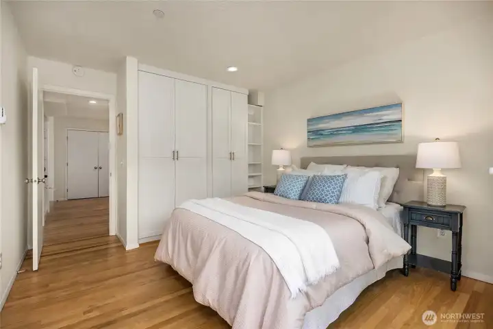 This shows the upgraded closet & storage for the 2nd bedroom.