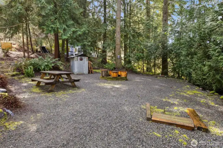 A large open outdoor area, ideal for play, entertaining, or simply enjoying nature.