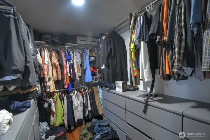 Walk in closet in primary