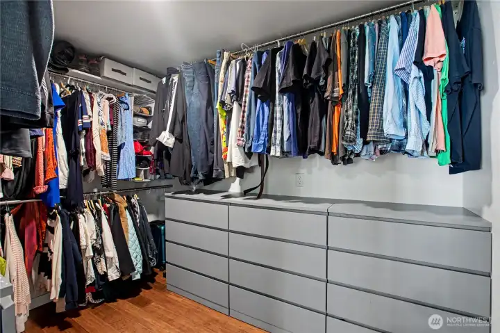 Huge walk in closet in primary