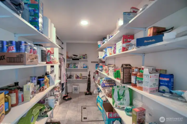 Huge walk-in pantry