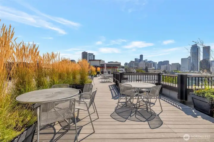Rooftop with generous seating