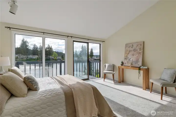 Top Floor primary suite with balcony.