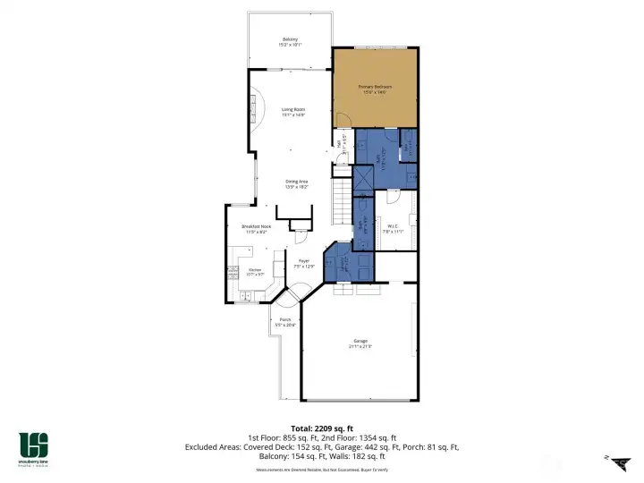 Main Level - Sq Ft is approx. County records show 2,321 Sq Ft. (not including large unfinished storage area in crawl space)