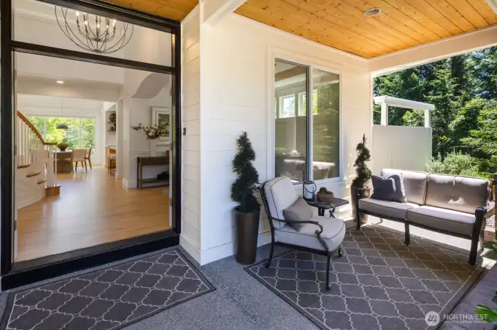 Covered front porch to take in the afternoon and evening sun...
