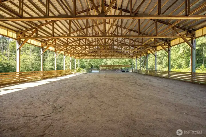 Be the envy of your horse friends with this stunning covered arena! Be the envy of your horse friends with this stunning covered arena!