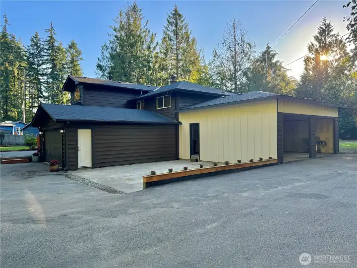 There are 2 garages -- each are attached 2-car.