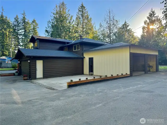 There are 2 garages -- each are attached 2-car.