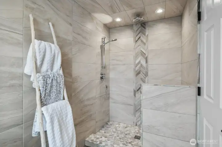 ...separate shower area.