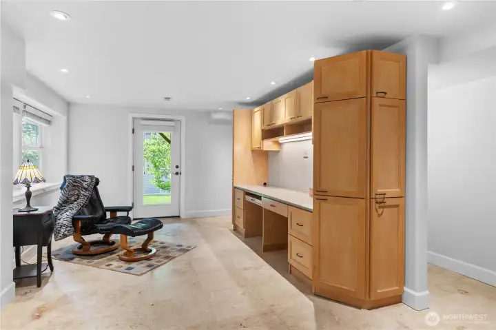The lower level features a separate entry - so many possibilities!
