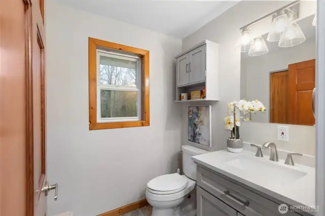 Powder room in Bonus room.