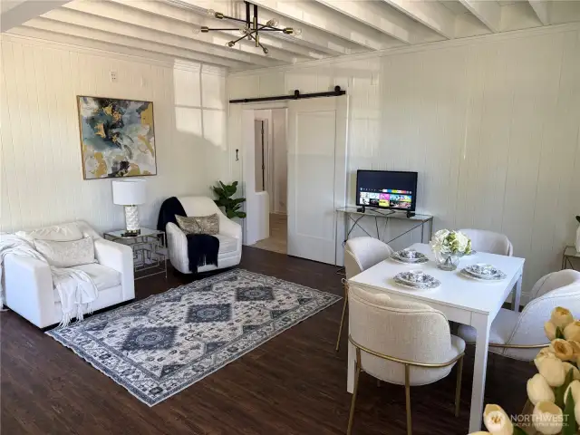 Large living space in the guest house