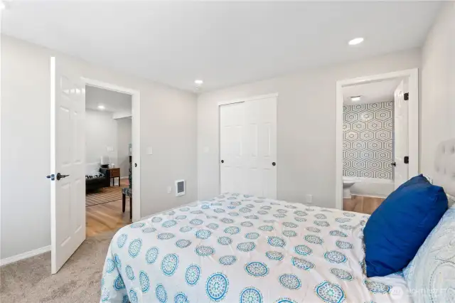 Main Floor Primary Bedroom w/En Suite Bath.