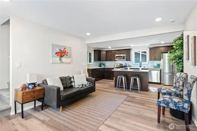 Enter into Main Level Great Room w/New Laminate Floors! Stairs to 4th Bed/Bonus Room.