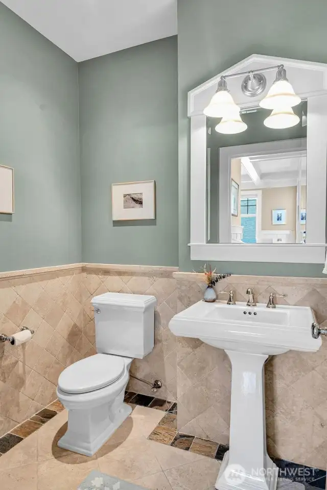 This is the guest bath tucked away off of the living room.