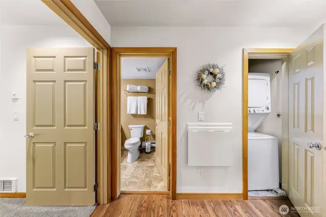 Washer and dryer between 2nd & 3rd bedrooms