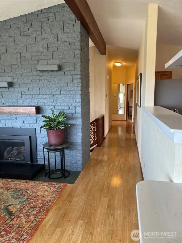 propane fireplace upper living room