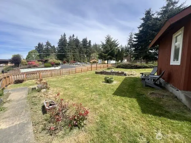 Corner lot partially fenced