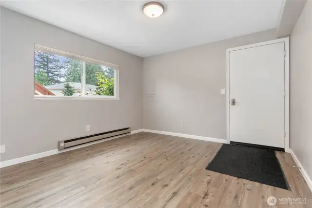 Ground floor entry into lower floor