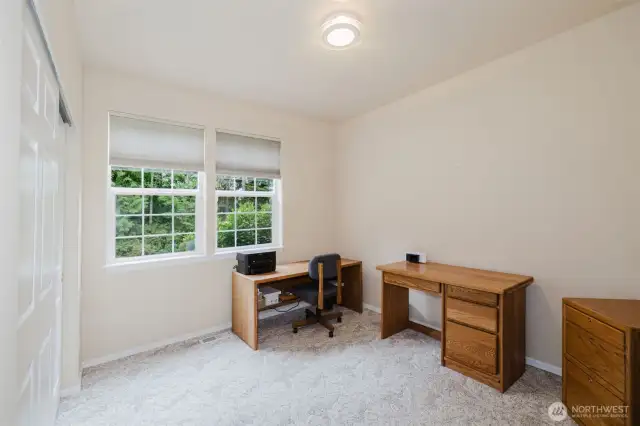 Guest bedroom #2, currently being used as an office.
