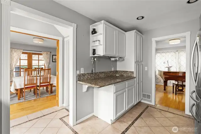 Take a look through the kitchen