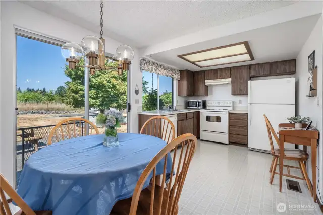 Dishes are a breeze when you get to enjoy the views of your backyard.