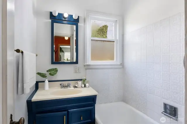 The bathrooms in each unit have been updated.