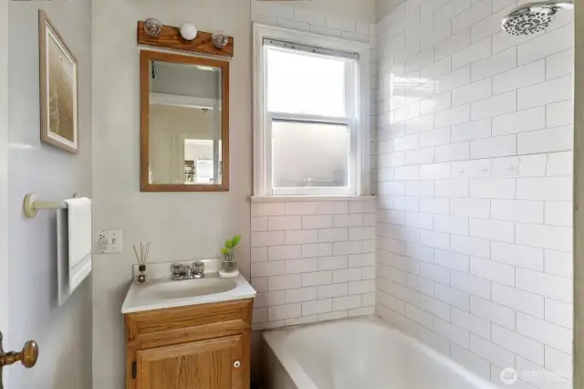The bathrooms in each unit have been updated.