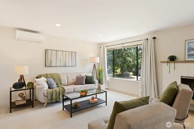 Lots of natural light in the living room.