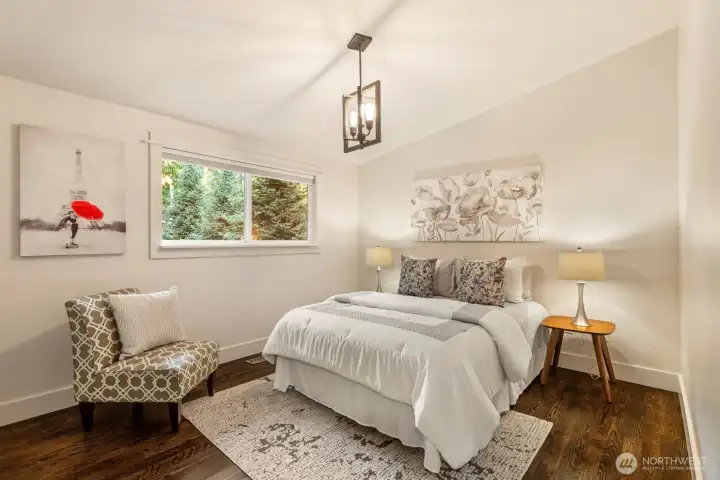 Second bedroom easily accommodates a queen size bed.