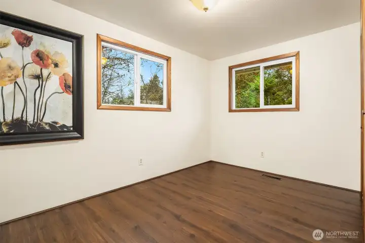 Secondary bedroom on the main level.