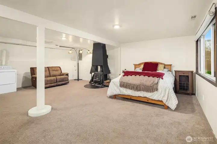 Flexible bonus space on lower-level.  currently - Guest bedroom, laundry, work-out gym, hangout --- But imagine the possibilities!