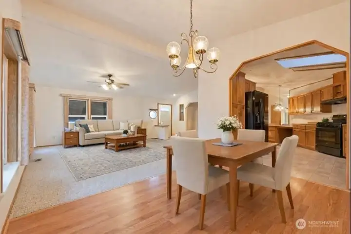 Dining room staged using AI