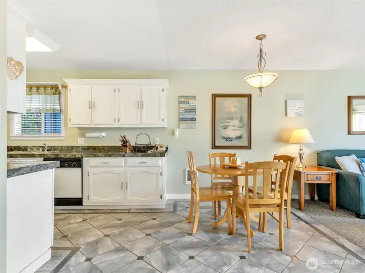 Kitchen and eat-in-dining.