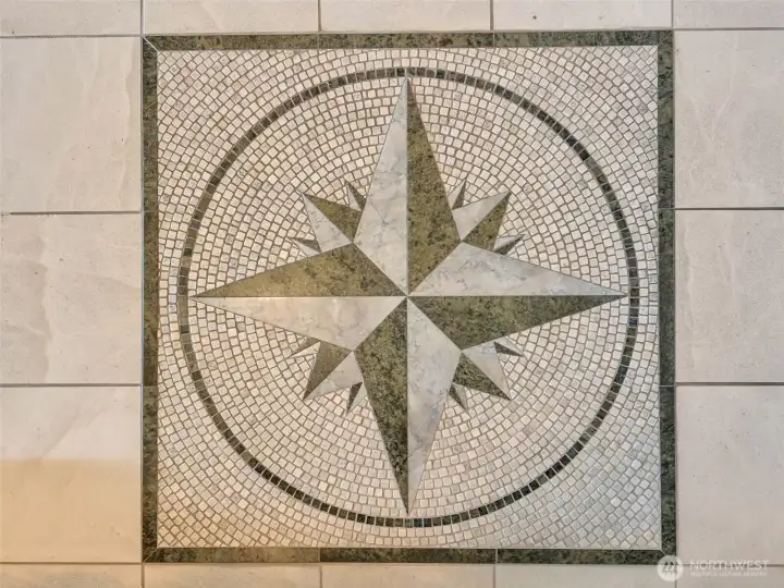 Nautical custom tile work (entry of unit 420).