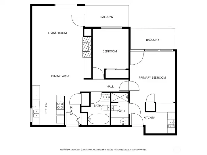 Floor plan for units 419 (right) and 420 (left).