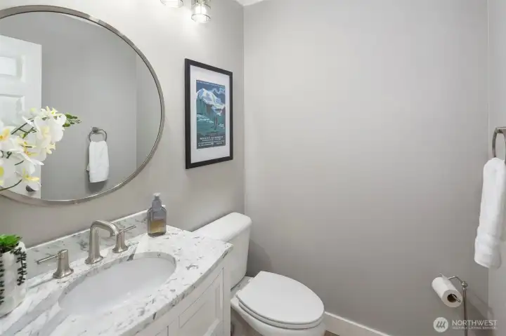 Convenient main floor half bath