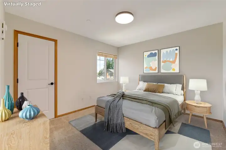 3rd Bedroom upstairs staged