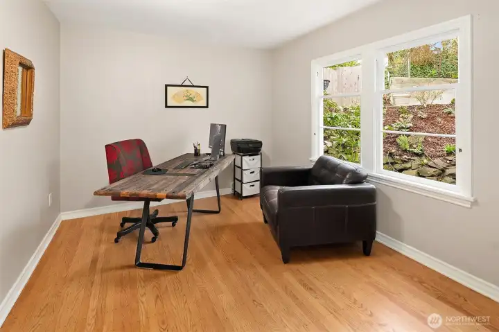 Main floor bedroom #2 has a large walk-in closet.